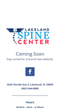 Mobile Screenshot of lakelandspinecenter.com